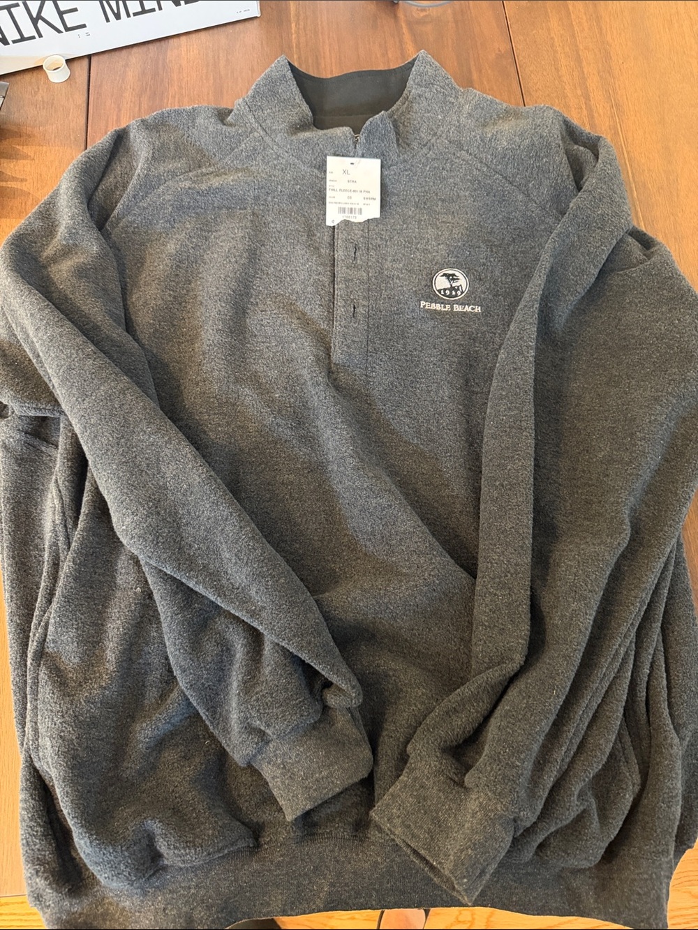 Pebble Beach Men’s Gray Quarter-Zip Sweatshirt